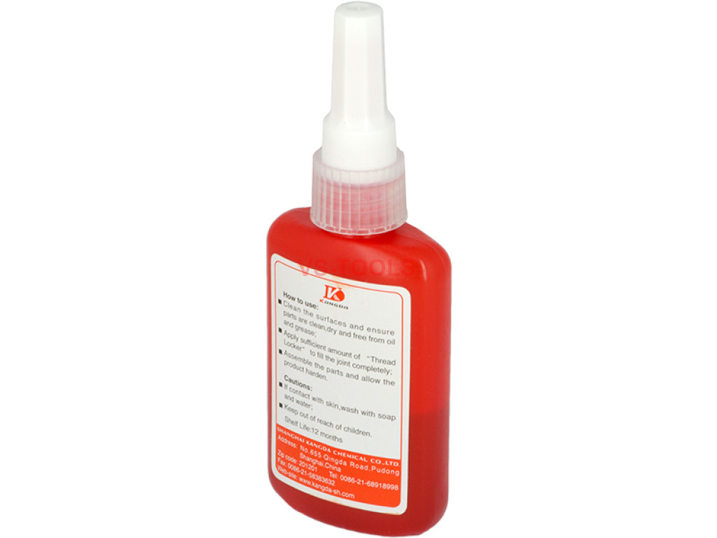 Thread Locker 50ml Viscosity High Strength Red Liquid Strong